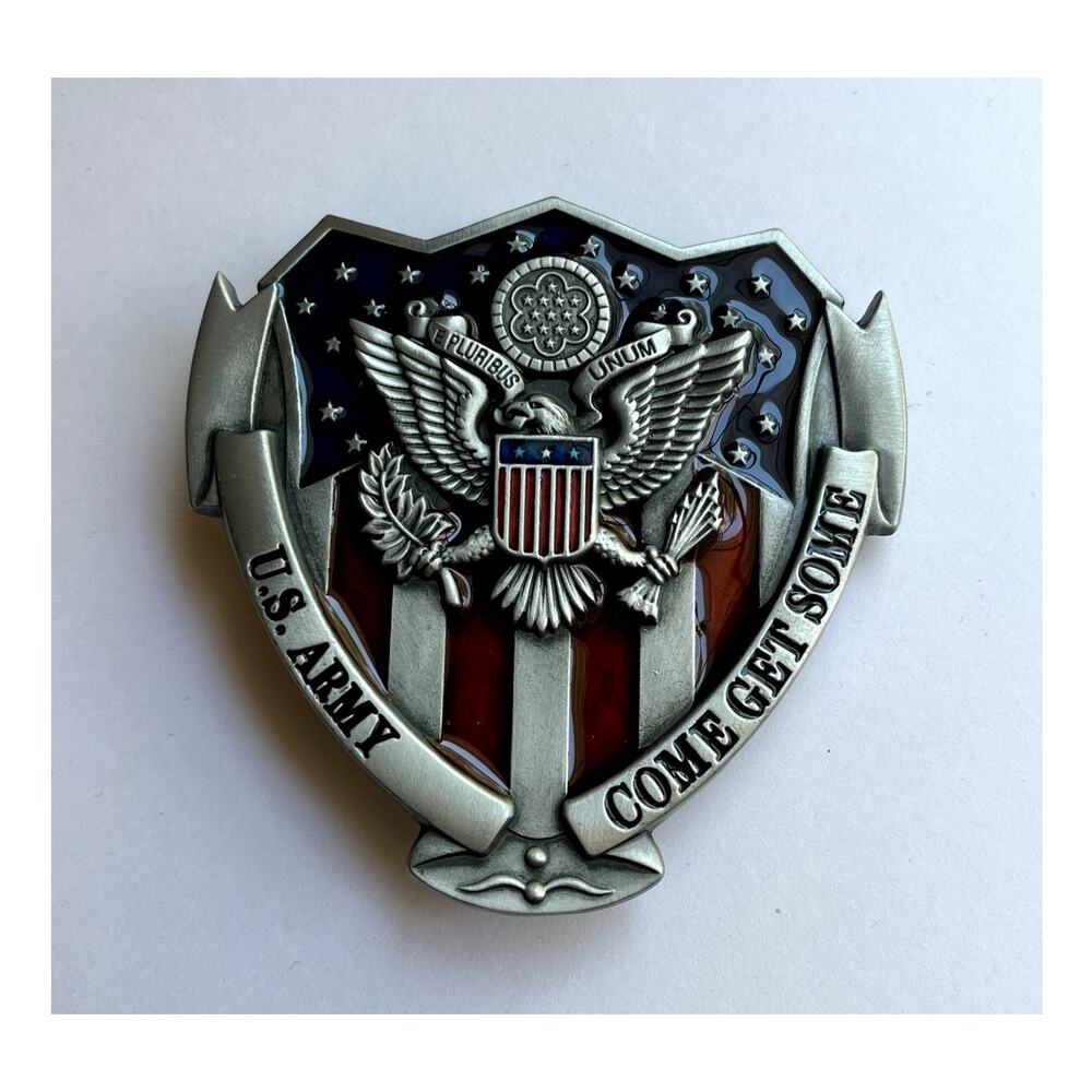 United States Army Come Get Some Shield Belt Buckle